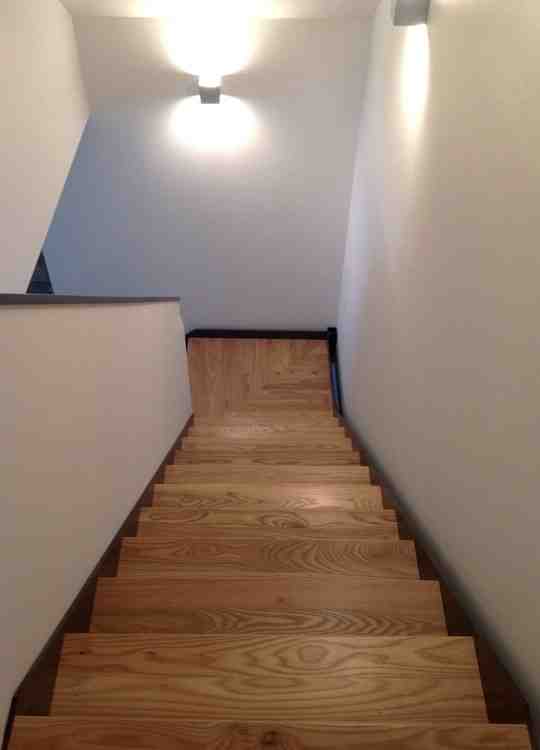 escalier, avec, marches, en