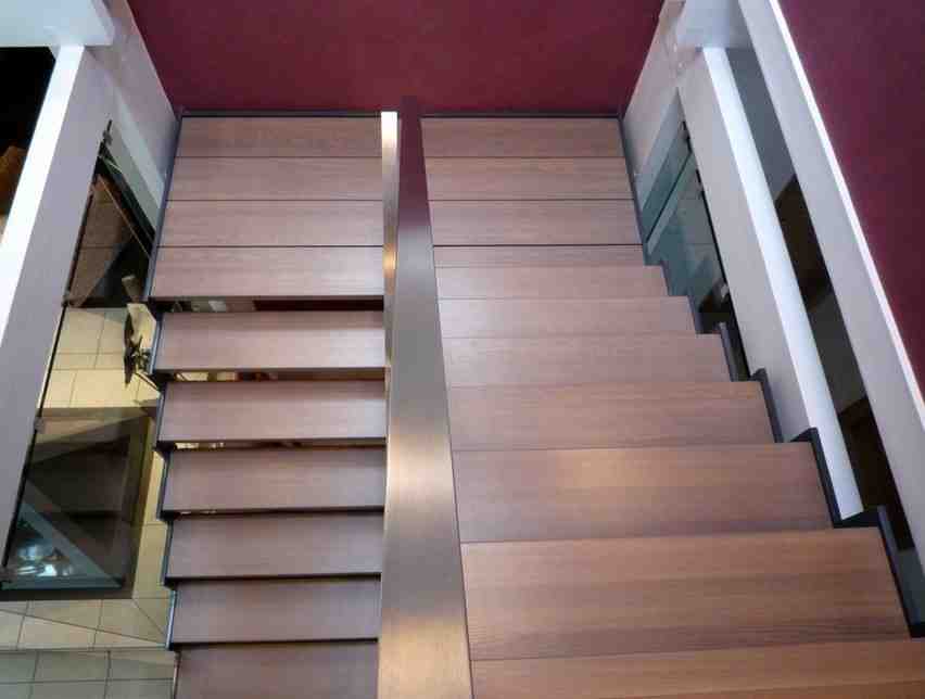 escalier, design, demi, tournant