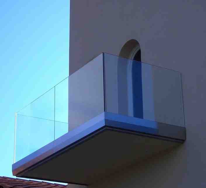 garde, corps, exterieur, verre